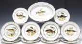 (13) FRENCH FAIENCE FISH SERVI