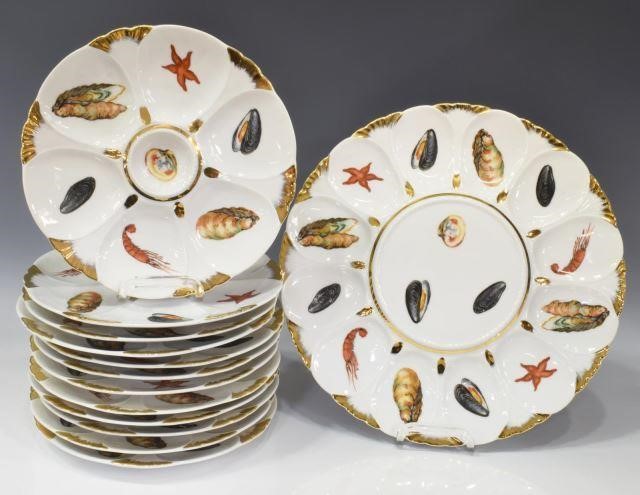 (13) FRENCH LIMOGES OYSTER