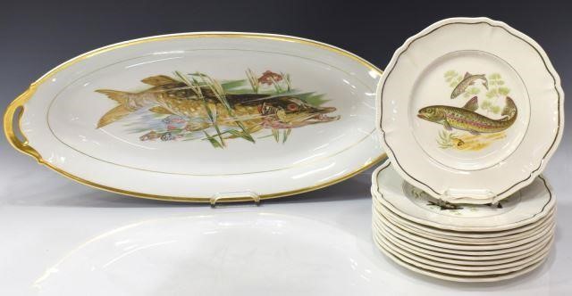 (13) FRENCH LONGCHAMP PORCELAIN