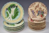 (13) FRENCH MAJOLICA ASPARAGUS
