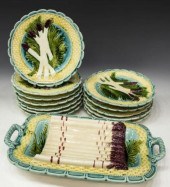 (13) FRENCH MAJOLICA ASPARAGUS