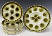 (13) FRENCH MAJOLICA OYSTER PL