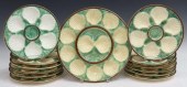 (13) FRENCH MAJOLICA OYSTER PL