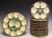 (13) FRENCH MAJOLICA OYSTER SE