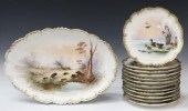 (13) FRENCH PORCELAIN HARLEQUI