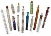 13 GILT PAINTED GLASS LAY DOWN