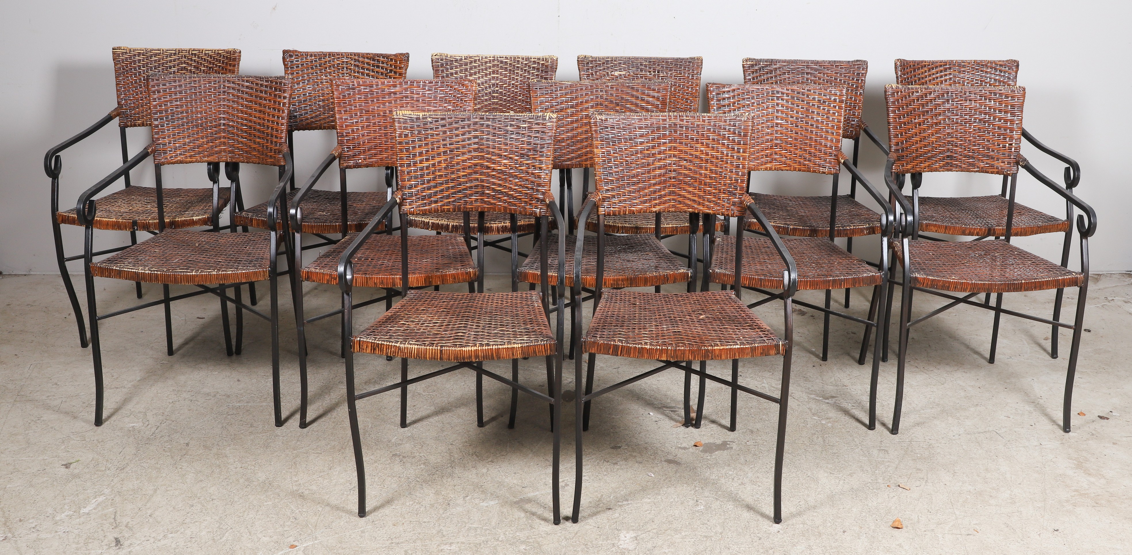 (13) Iron and rattan open