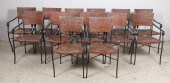 (13) Iron and rattan open armc