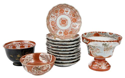 13 JAPANESE PORCELAIN KUTANI