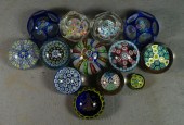 13 millifiori paperweights, 2