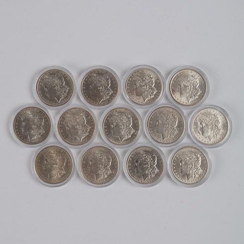 13 MORGAN SILVER DOLLARS 1889-1892A