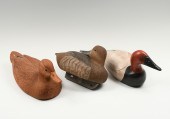 13 PC. CARVED & DECORATED DUCK