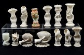 13 PC. PORCELAIN & GLASS HAND