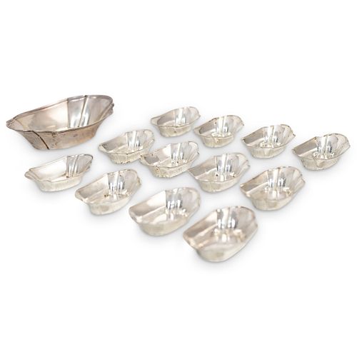 (13 PC) STERLING NUT DISH
