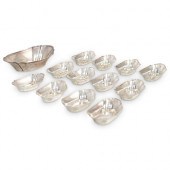 (13 PC) STERLING NUT DISH SETD