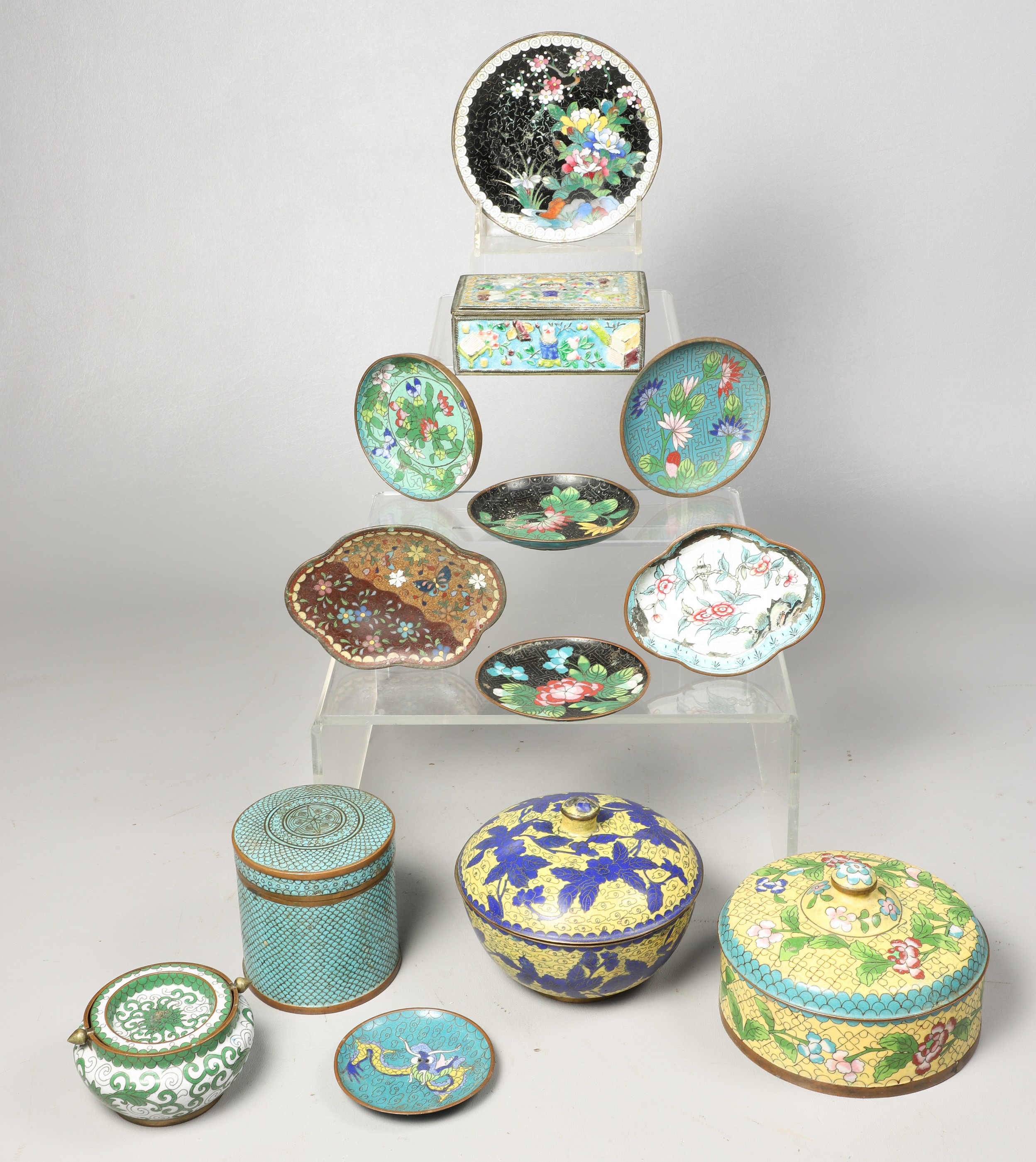 (13) Pcs Chinese enamel including