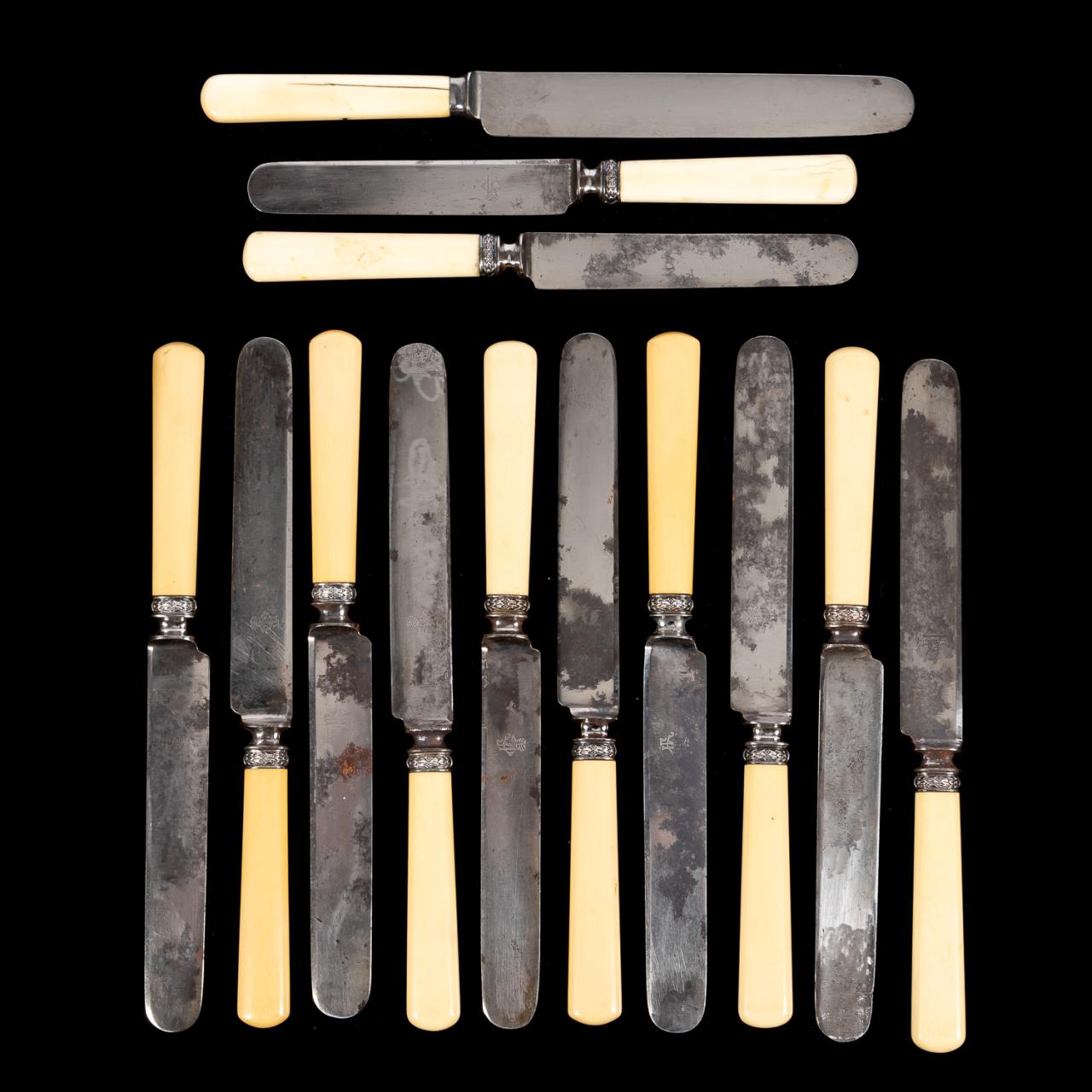13 PCS, ENGLISH SILVERPLATE &