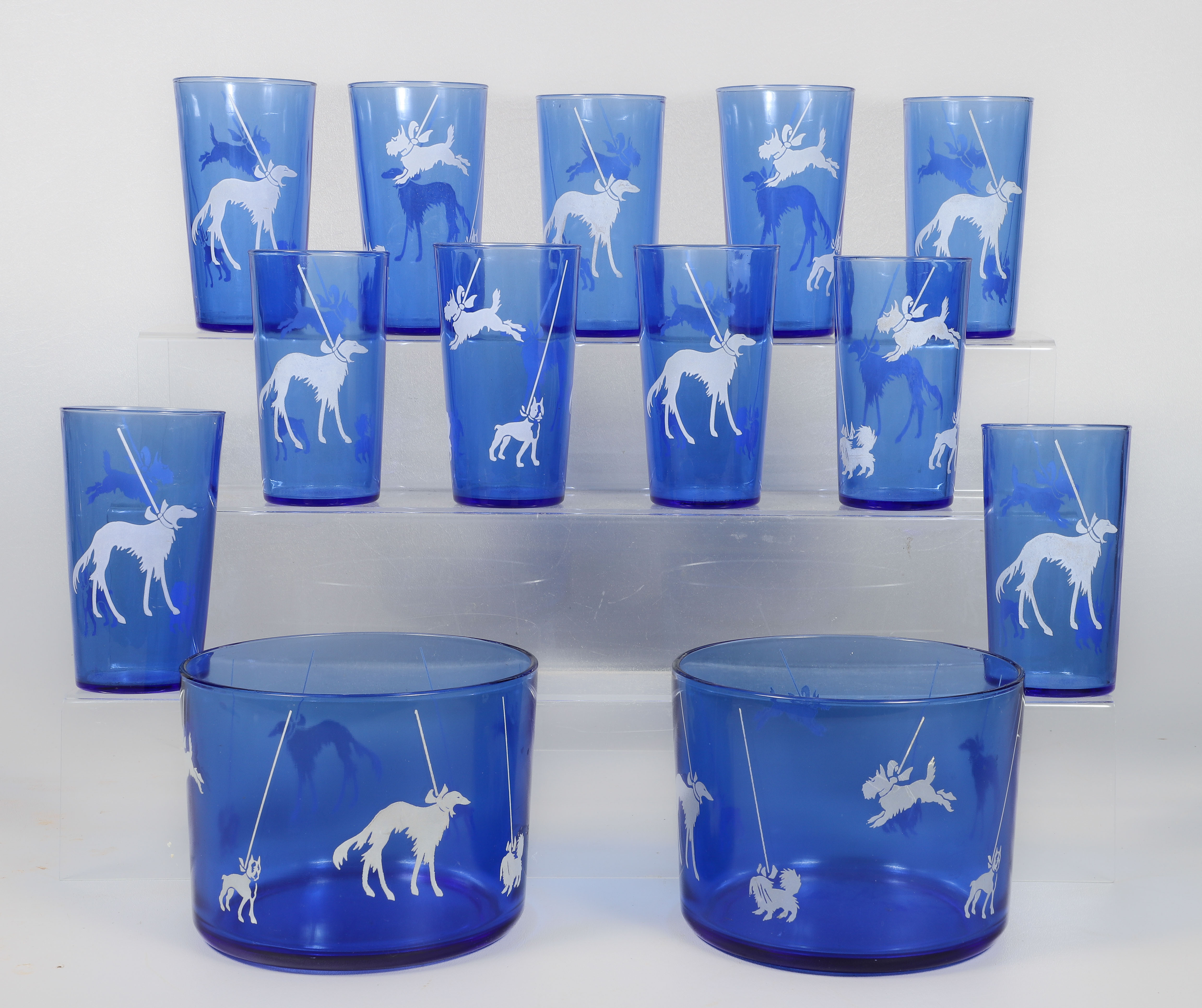 (13) Pcs Hazel Atlas mid-century