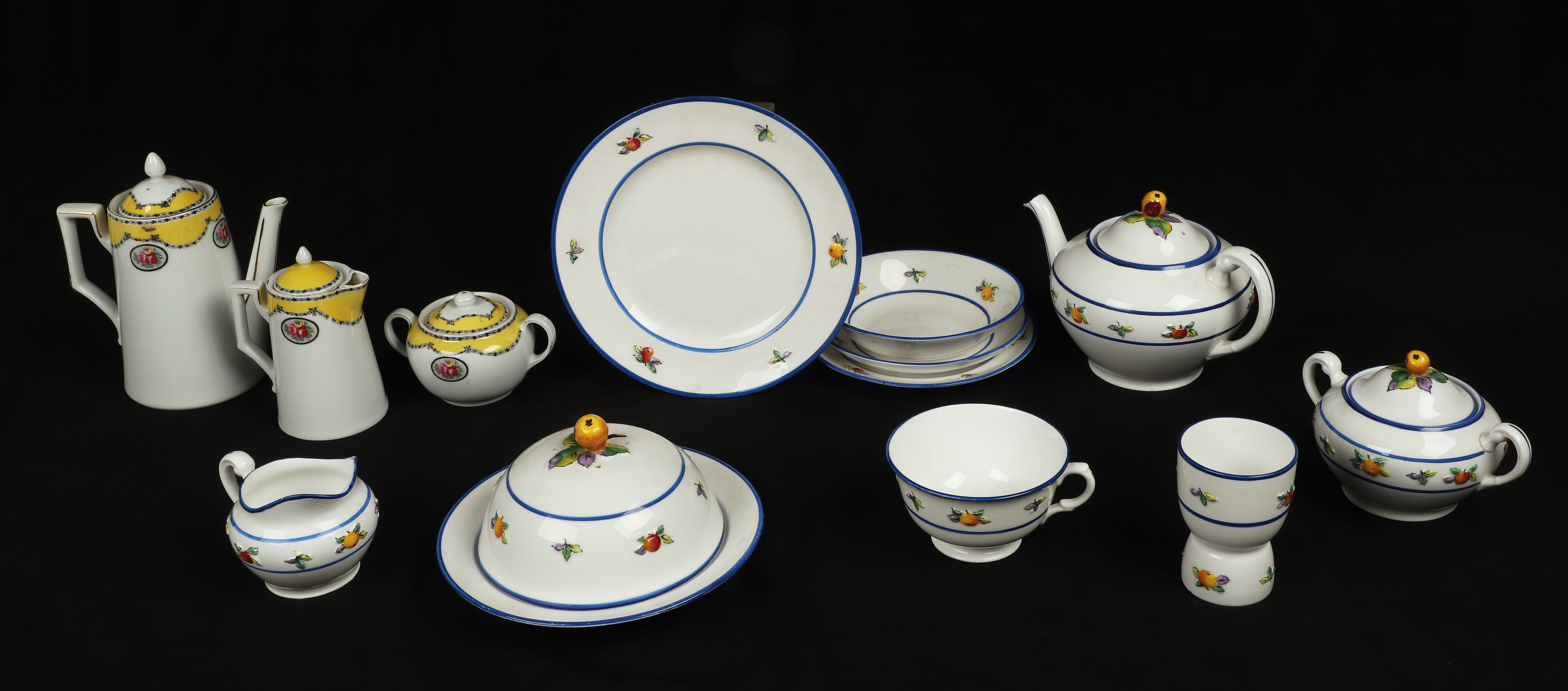 (13) Pcs porcelain, c/o Tuscan