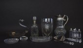 13 PIECE GLASS GROUPINGArt gla
