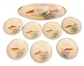 13 PIECE LIMOGES FRANCE HAND P