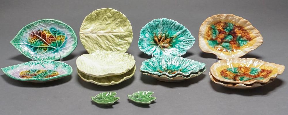 13-PIECE MAJOLICA ASSEMBLED
