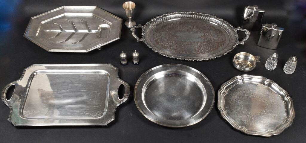 13 PIECES SILVER & SILVERPLATE13
