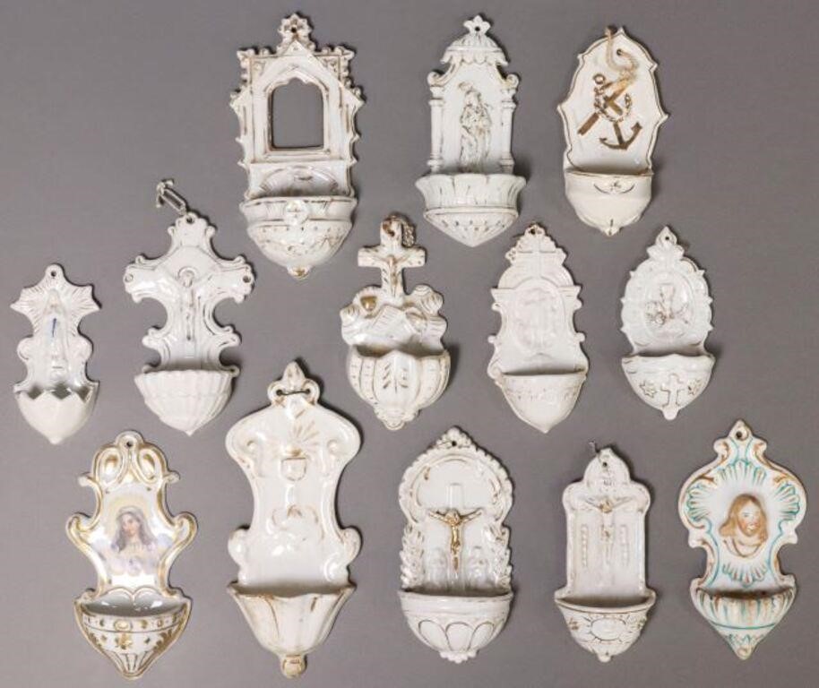 (13) PORCELAIN & PARCEL GILT HOLY