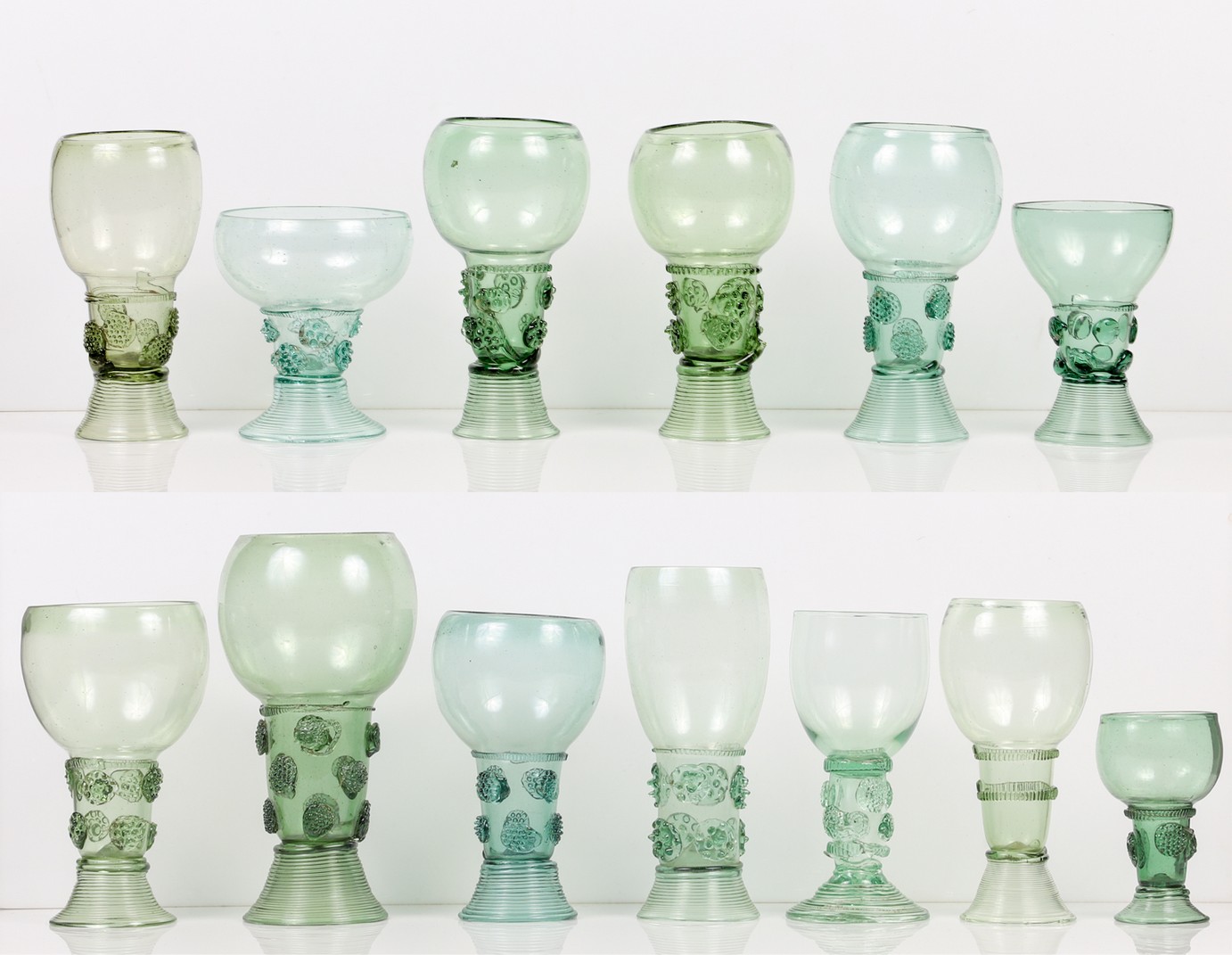 (13) Roemer type hand blown