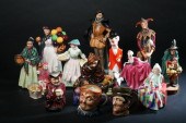 13 ROYAL DOULTON FIGURES AND C