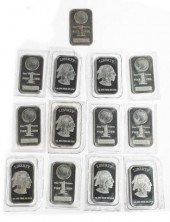 (13) SILVER BULLION ONE TROY O