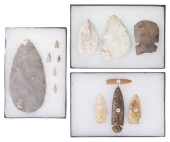 (13) STONE ARROWHEADS, SPEAR P