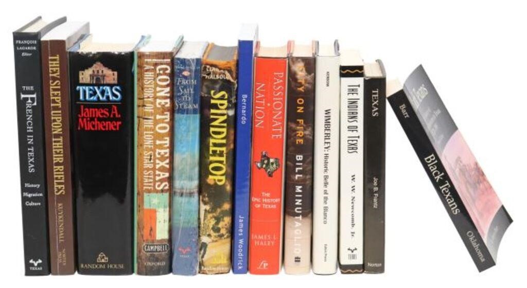(13) TEXAS HISTORY BOOKS, SIGNED