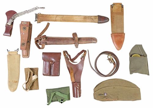 (13) U.S. ARMY SCABBARDS, POUCHES