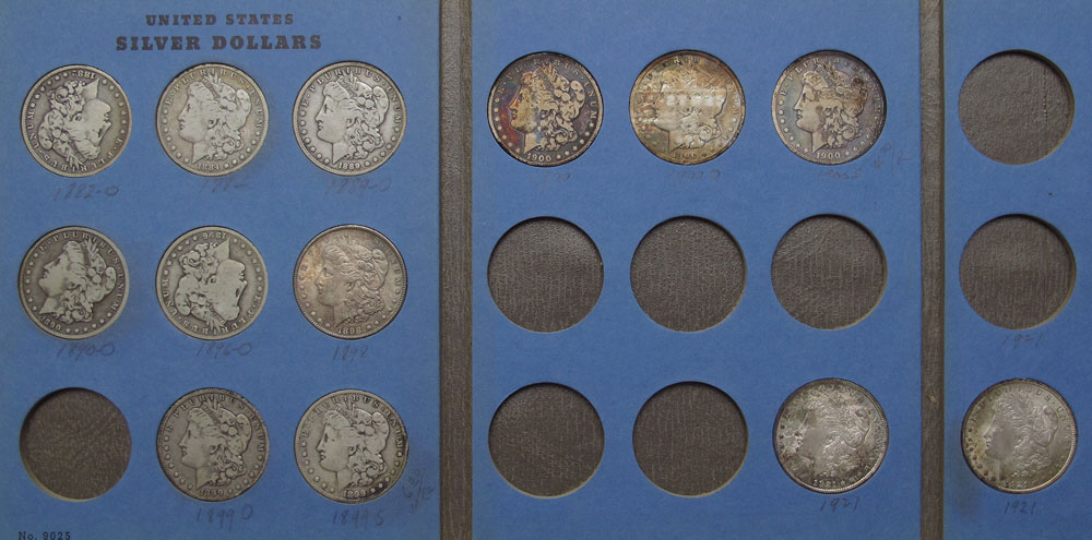 13 US MORGAN SILVER DOLLARS: To