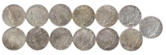 (13) U.S. PEACE SILVER
