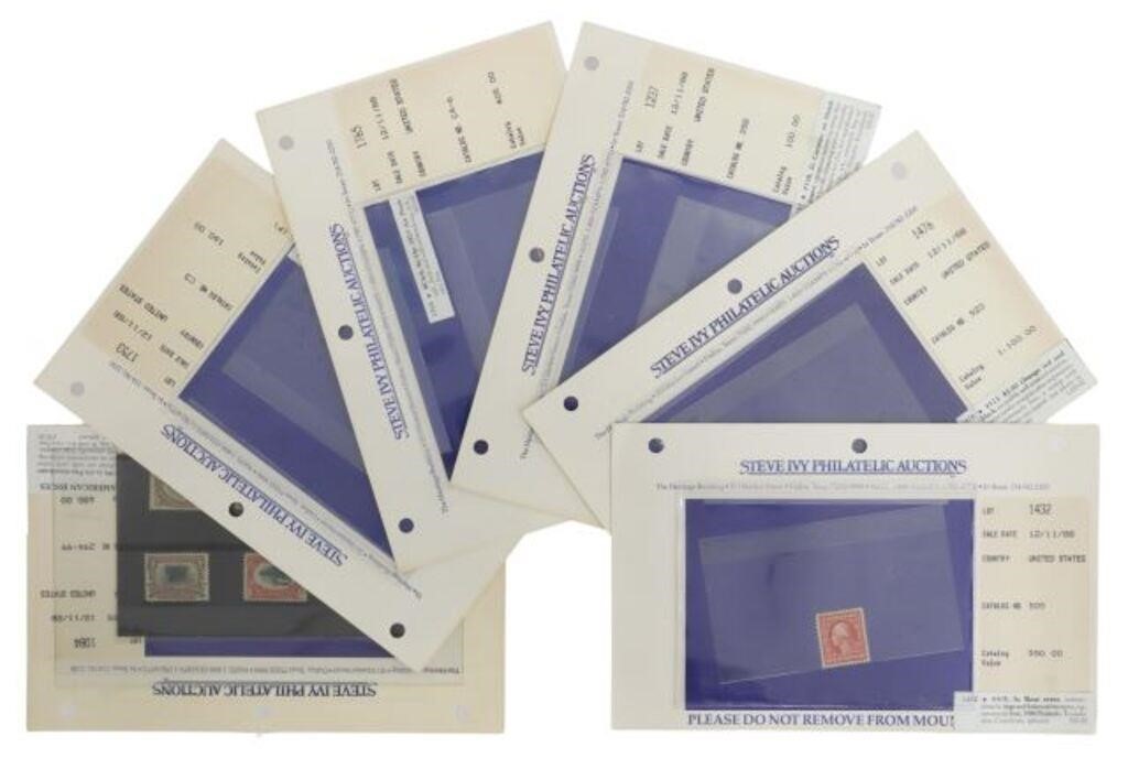 13) US STAMPS #505, 523, 358, C4-6,