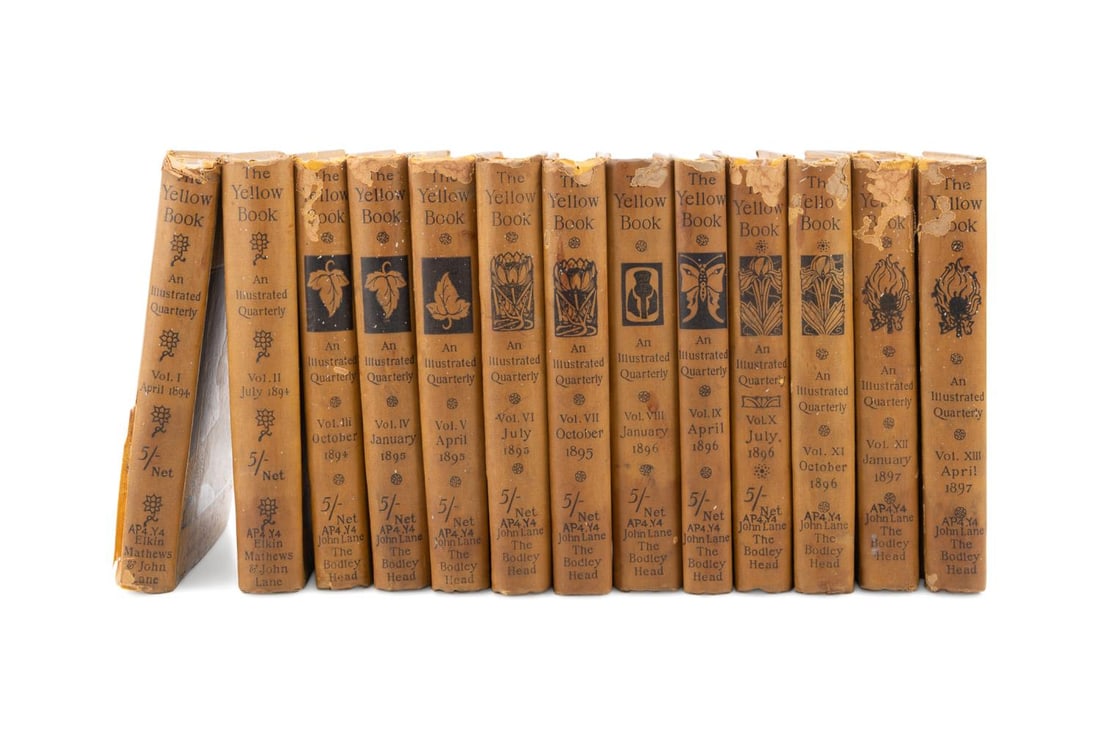 13 VOLS 'THE YELLOW BOOK'