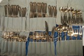 (133 PCS) ASIAN BRASS FLATWARE
