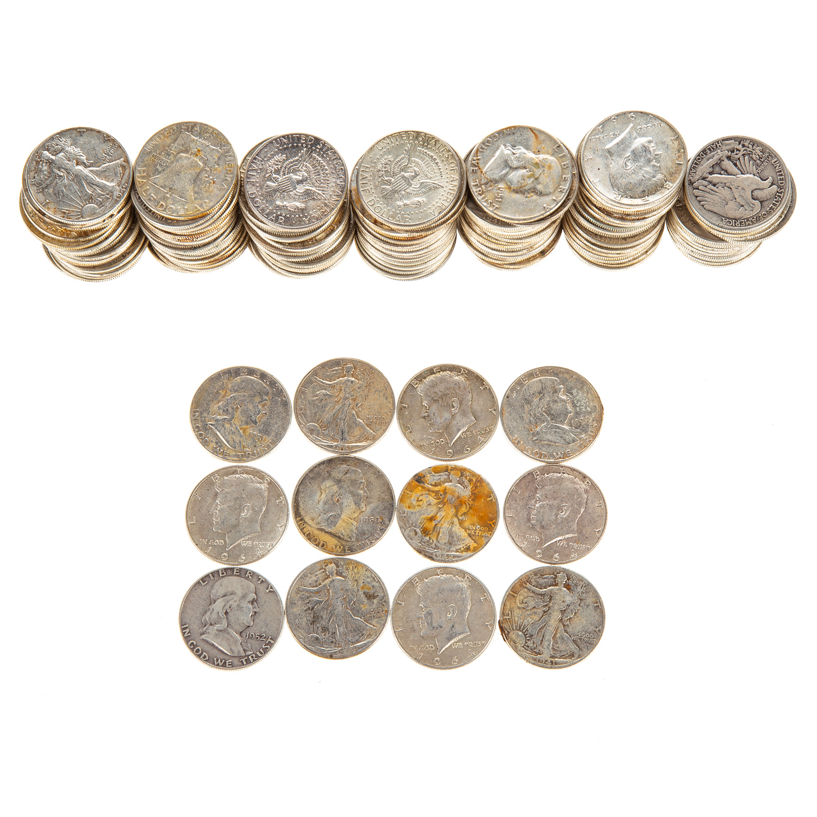 133 US 90% SILVER HALF DOLLARS -