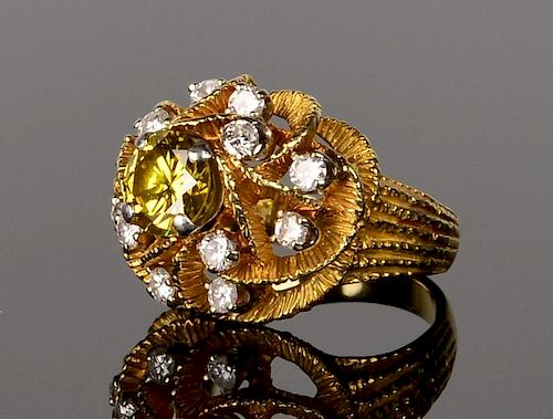 1.36 CT FANCY YELLOW GREEN