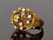 1.36 CT FANCY YELLOW GREEN DIA