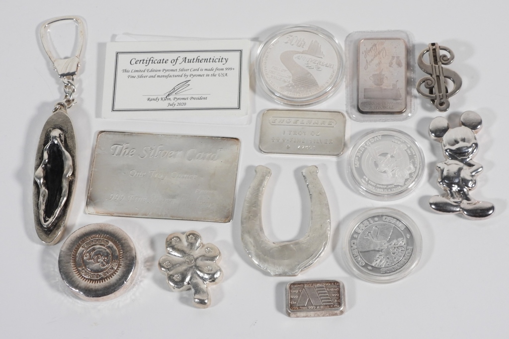 13PC 999 & STERLING SILVER