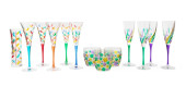 13PC CC ZECCHIN MURANO MIXED P