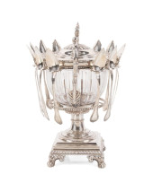 13PC FRENCH SILVER & CRYSTAL C