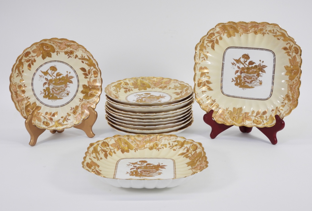 13PC PB & S ASIATIC PORCELAIN