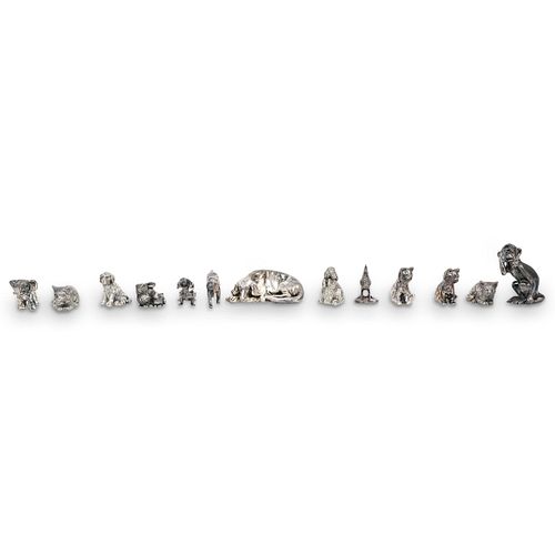 (13PC) SILVER OVERLAID ANIMAL