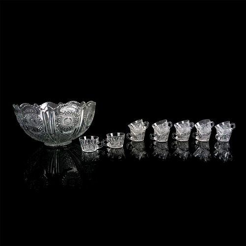 13PC VINTAGE SET LARGE GLASS