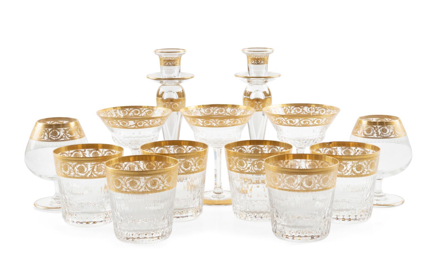 13PCS ST. LOUIS 'THISTLE' CRYSTAL