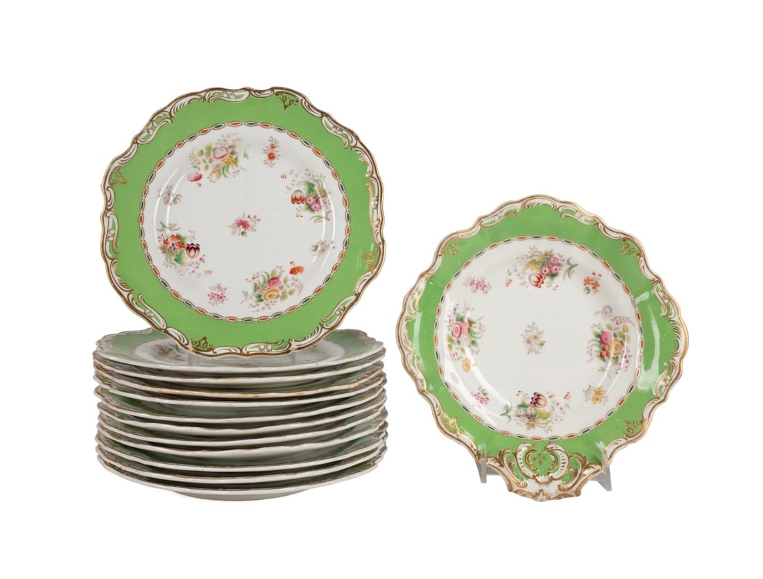 13PCS W. T. COPELAND PORCELAIN,